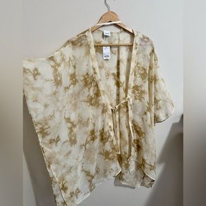 *NWT* Somona Lifes Good Tan Tie Dye Kimono/Sheer Coverup / OS